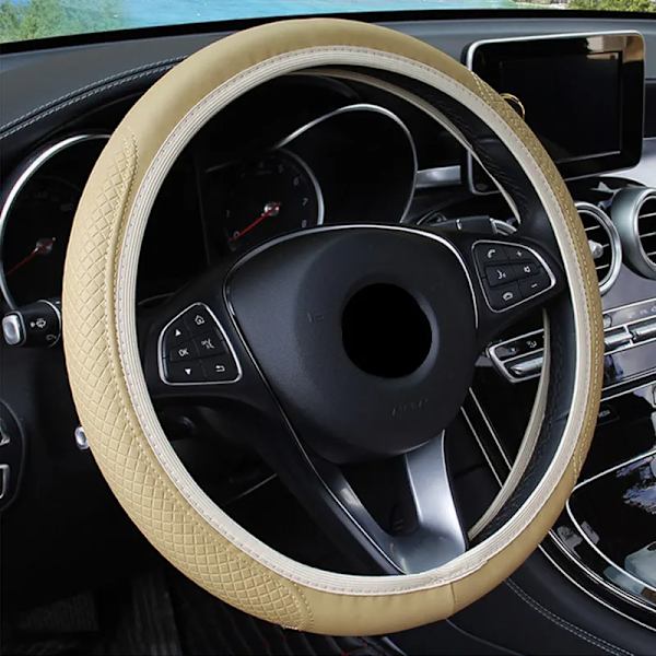 Rattstyrningsöverdrag flätad rattöverdrag cubre volante auto bilrattöverdrag biltillbehör black