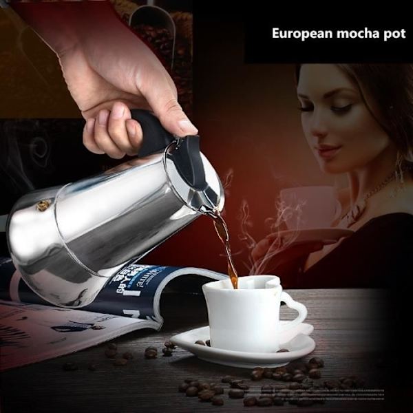 Kaffebryggare, 600 ml Stor Kapacitet 12 Koppar Rostfritt Stål Åttkantig Kaffebryggare För Espresso, Moka, - Typ 4 Koppar-200 ml-B