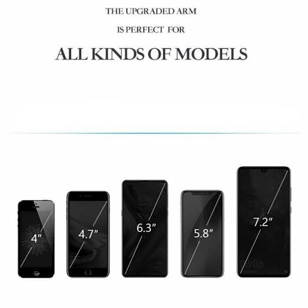 Aluminiumlegering + ABS Bil Luftutsläpp 360 Graders Roterande Mobiltelefonhållare - Svart