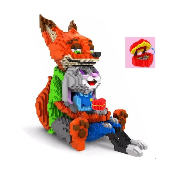 Mini-klossar Zootopia tecknade figurer kanin räv anime byggklossar för barn leksaker Venom julklappar pojke flicka present 2450pcs no box