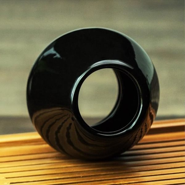 Tempsa Chasen Matcha Visphållare Keramisk Svart Japansk Te-accessoar