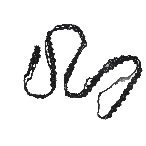 Pitsinauha puuvillalanka 20 jaardia musta koriste-asusteet tee-se-itse-vaatteiden lahjakoristeluun
