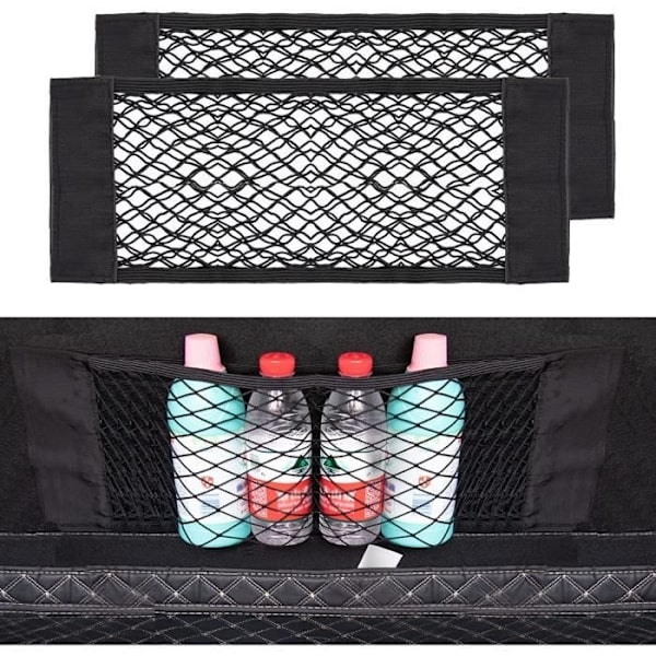 Bil Bagageutrymme Förvaring - Ospecificerad - 60X25Cm - Elastiskt Nät - 2 st - Svart