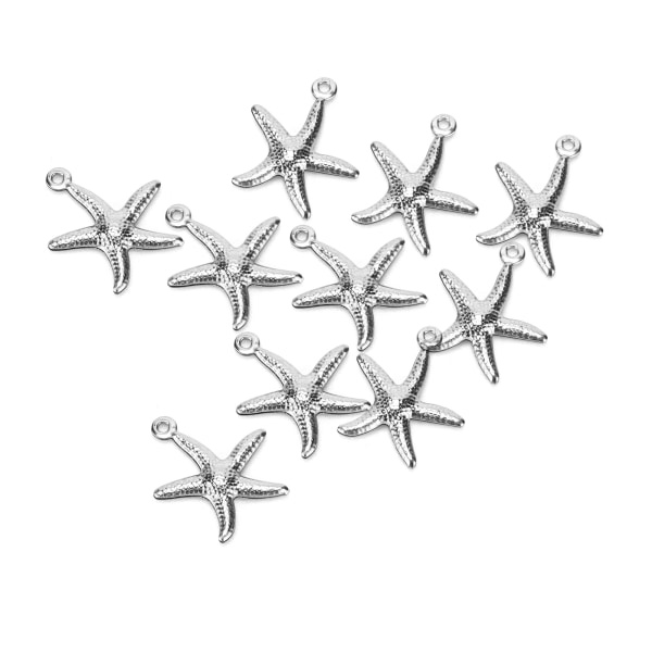 50 stk strandsmykker hule dobbeltsidede unikke design Ocean Starfish vedhæng til armbånd halskæde dekoration