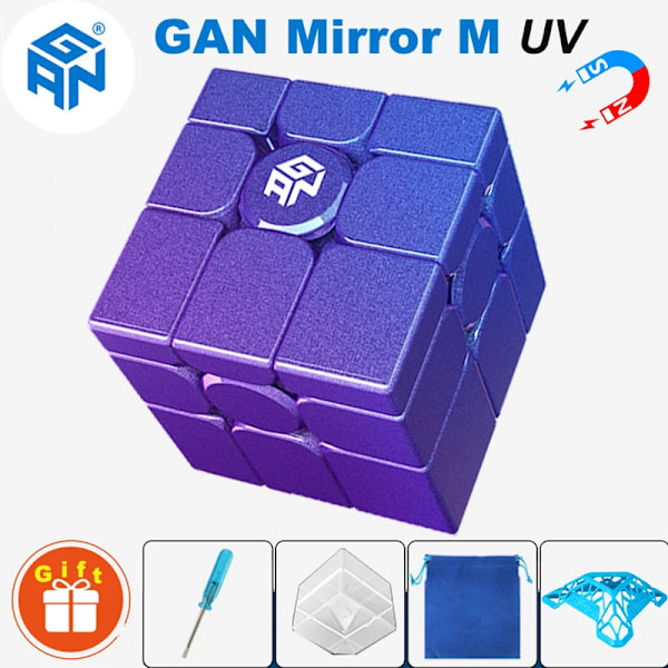 Mirror M UV-belagd Magnetisk Magisk Kub 3X3X3 3X3 Professionell Hastighetspussel Fidget Leksak för Barn Special Magnet Cubo Magico Mirror M UV