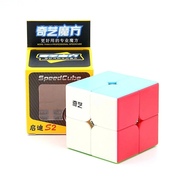 [Picube] 2X2 Qidi Stickerless Magic Cube Speed Pocket Cube Qidi S2 2X2X2 Svart Puzzle Cube Pedagogiska Leksaker För Barn QiDi 2x2 Stickerless