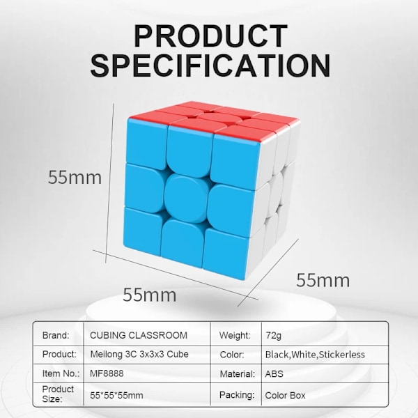 3C 3X3 Magic Speed Cube 3 Professionell 2X2 Barnpussel Thecubicle 3 C Kolfiber 3X3 Macaron