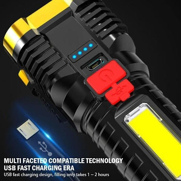 5-Core Uppladdningsbar Super Stark LED Ficklampa 5-Core LED Ficklampa För Camping A326