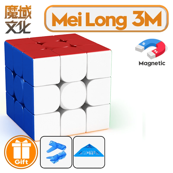 [Magnetisk Serie] Kub Set Med 3X3 2X2 4X4 5X5 Pyraminx - Magnetiska Vridpussel Leksaker Kub Klassrum Meilong 3x3x3 M
