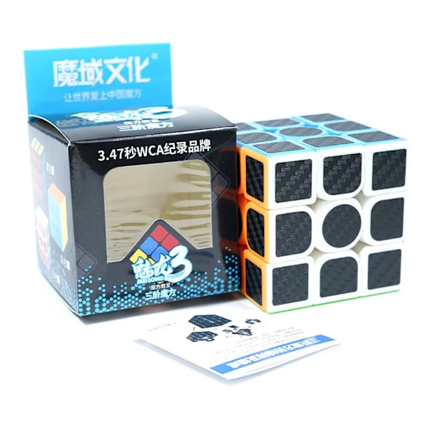 Mfjs Kolfiber Sticker Magic Cube 2X2 3X3 4X4 5X5 Positiv Kub Pyrimid Megaminx Cubo Magico För Barn Present Leksak 3x3