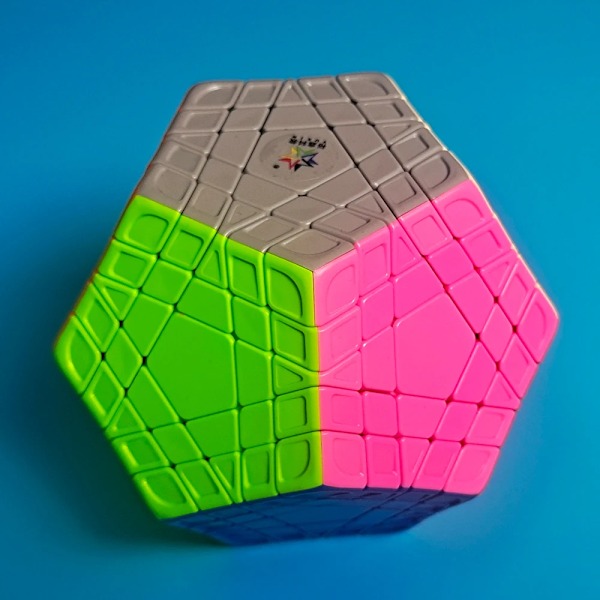 Yuxin Huanglong Gigaminx Magic Cube Stickerless 5X5 Dodekaeder Professionellt Hastighetspussel 12-sidig Megaminx Fidget Leksak Cubo Magico Gigaminx Cube