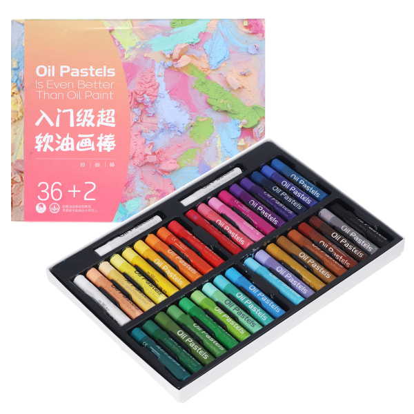 Oljepastellsett Vaskbar myk, tung farge DIY Oljepastellsett for kunstmaleriblanding for kunstnere nybegynnere 36 farger