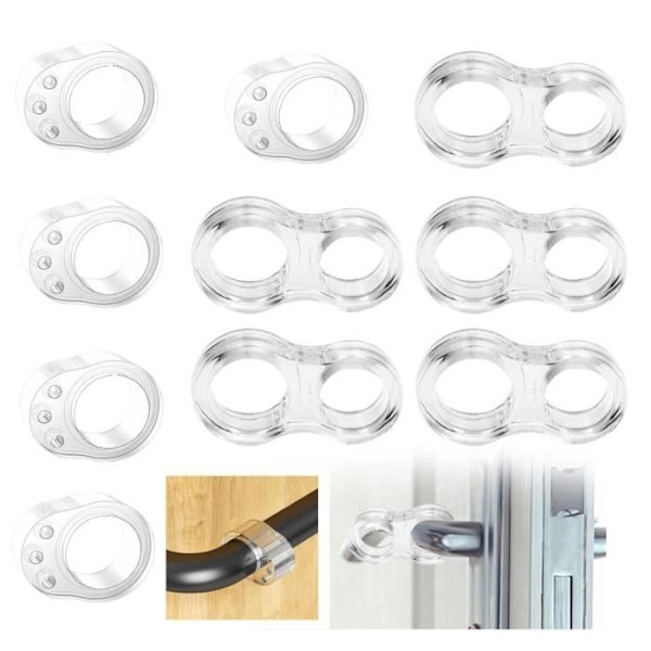 Dörrstopp - Silikon - Transparent - 10 Stycken - Väggskydd - Ljuddämpning Transparent