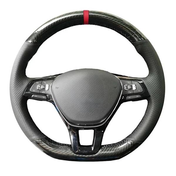 Anti-halk rattöverdrag i mockaläder för Volkswagen VW Golf 7 MK7 ny Polo Jetta Passat B8 Tiguan Sharan Style 7