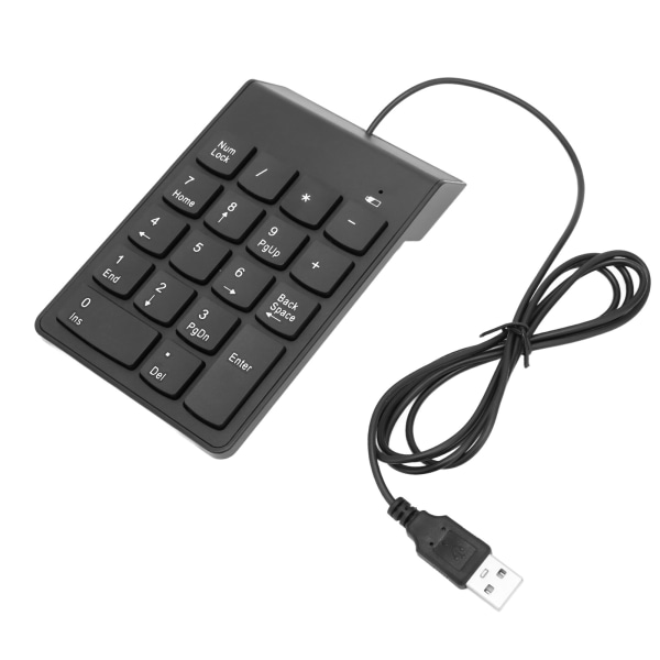 Numerisk knappsats 18 tangenter USB2.0 Plug and Play Ergonomisk design Bärbar storlek Halkskyddad pad Bred kompatibilitet USB numerisk knappsats