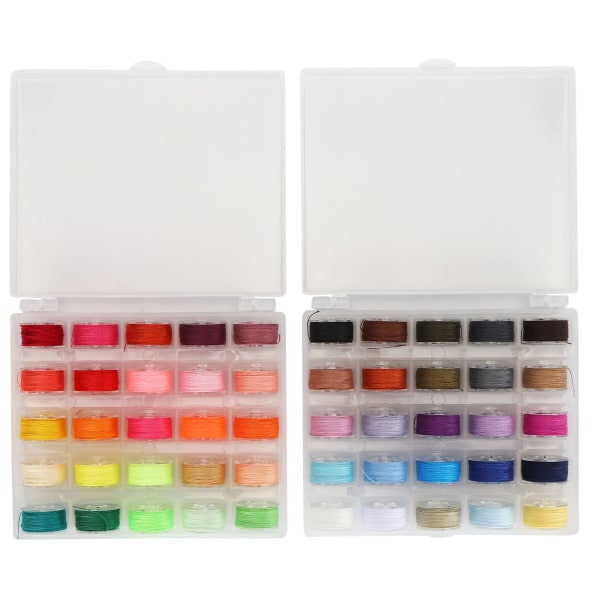 50 farger DIY sytråd Fargerike polyester sytråder for håndmaskinsøm