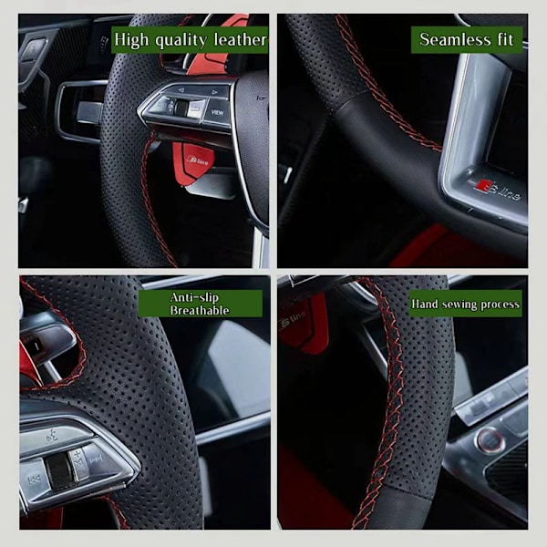 DIY-biltillbehör, rattöverdrag för Toyota Camry 2012-2014, anpassad original rattfläta för bilens inredning