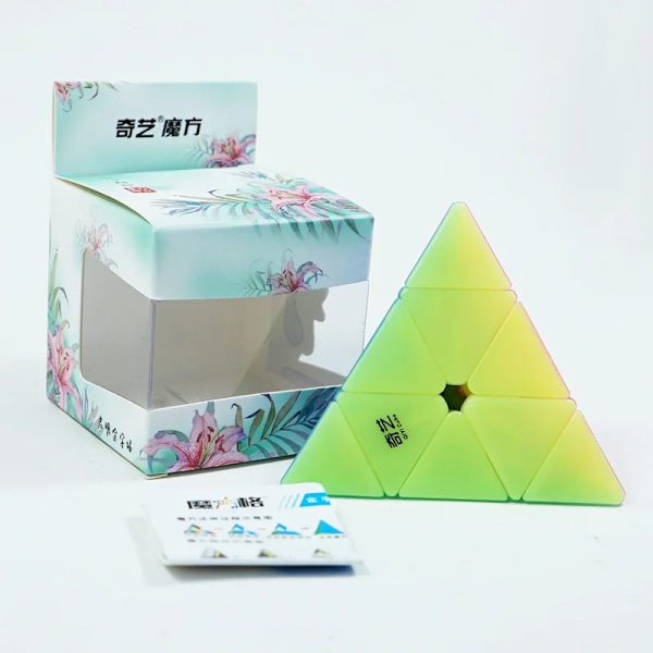 Jelly Color Magic Cube 2X2 3X3 4X4 5X5 Pyramid Nyckelring Speed Cube Pedagogisk Cubo Magico Pussel Leksak För Barn Present 3X3 Pyramid