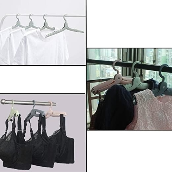 Vikbara Galgar - Ospecificerad - 3 Galgar - Halkfria - Kompakta - För Kläder pink, blue gray, green
