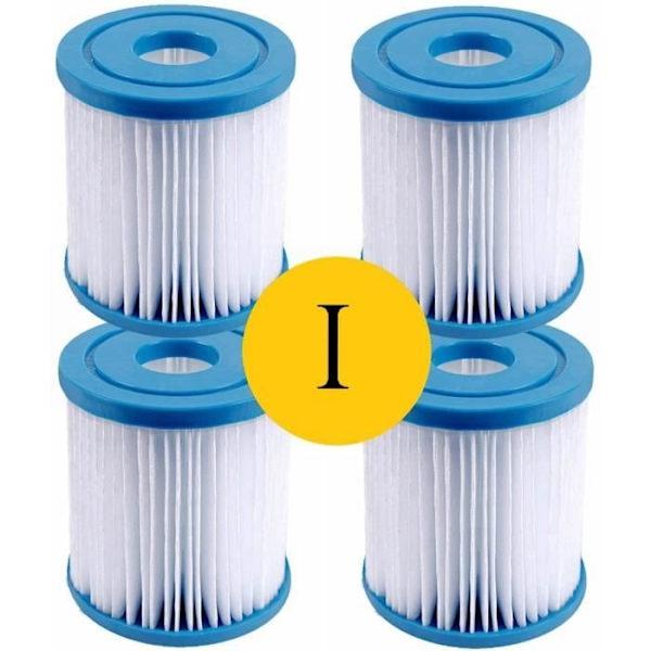 4-pack Filter för poolfilterpump typ I 58381 - Storlek I - Filterpatroner för Flowclear - A100