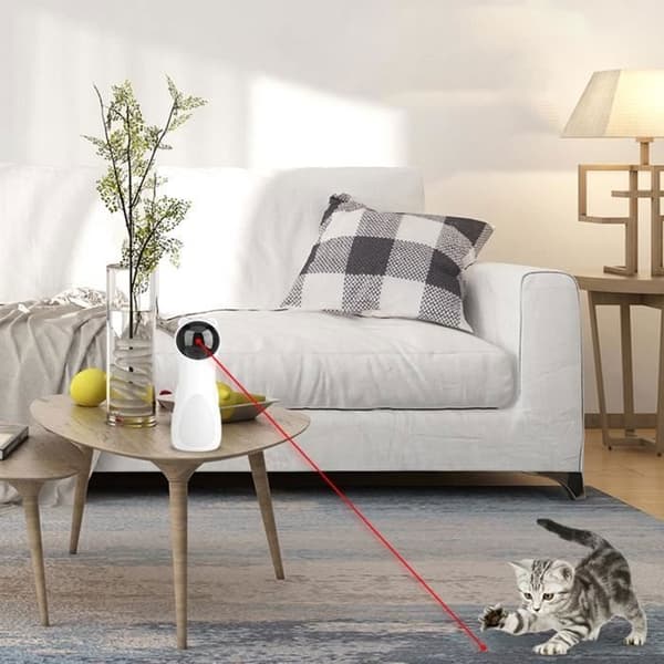 Katt Laserleksak, USB-laddning/Batteridriven Husdjursövningsleksak