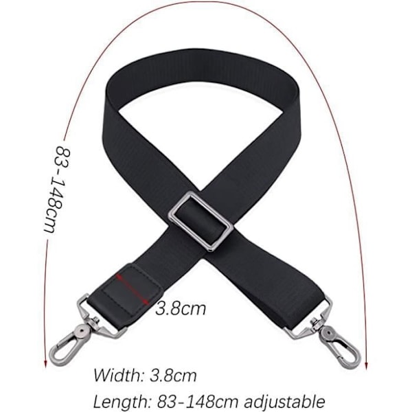 Axelrem, Crossbody-väskrem, Justerbar 83-150 cm Handväska Axelrem, Ersättningsrem