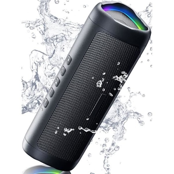 Bärbar Bluetooth-högtalare - Trådlös Bluetooth 5.3-högtalare - Extra bas Vattentät Ipx5 - Stereobatteritid - 20 timmar