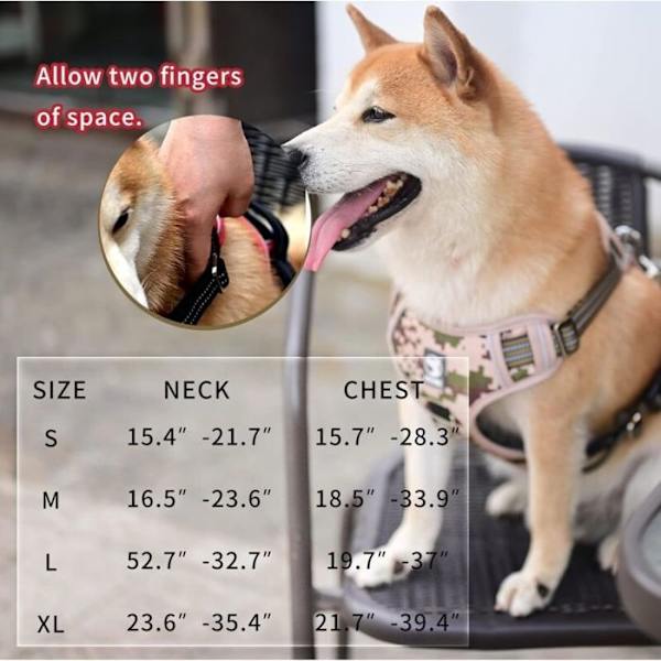 Kamouflage Brun, M, Hundsele, Ingen Drag Hundsele, Andningsbar Justerbar Slitstark Reflexväst, Lätt Att