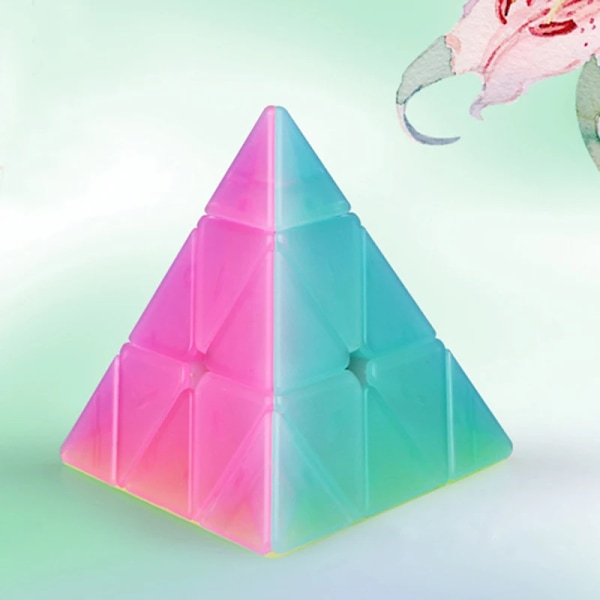 Magiska Kuber Professionell Pyraminx Pussel Leksaker Rubix Kub Hastighet 3X3 Pyramid Magisk Kub Triangle As Picture