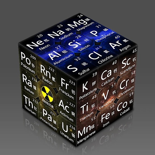 3X3X3 Magisk Puzzle Kub Matematik Kemi Element Kub Barnpresenter Pedagogiska Leksaker Kub 3X3 Magnetisk Educ Leksak C