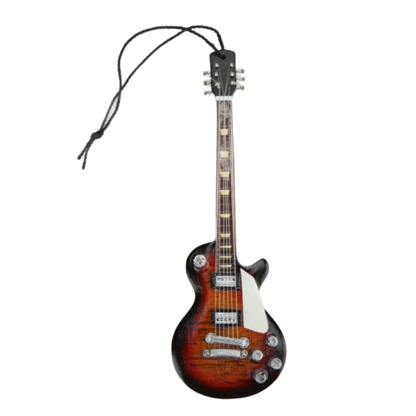 Gitarr Modell Miniatyr Gradient Färg Trä Kornfärg Matchande Gitarr Modell Hylla Display Pendel