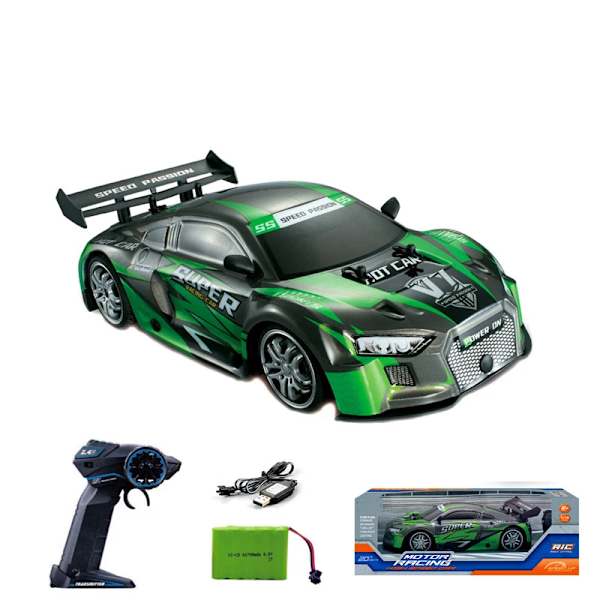 2.4g rc bil drifting racing 1:14 rc bil fjärrkontroll bilar och lastbilar hög hastighet rc fordon sport lastbilar med ljus julleksak green