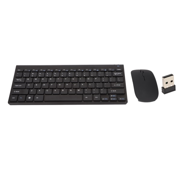 Trådløs Tastatur Mus Combos 10 Meter Transmission Intelligent Sleep Ergonomisk Design 2.4G USB Tastatur Mus Sæt Sort