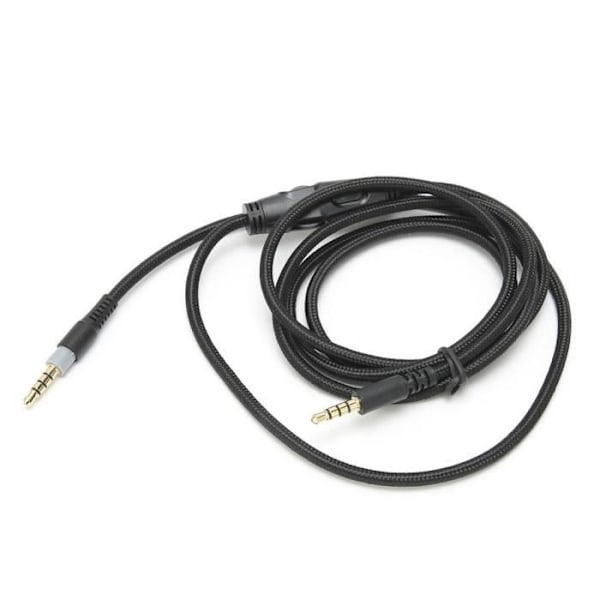 Hörlurskabel 3,5 mm hane till hane ljudkabel med volymkontroll för kompatibel med Hyperx Cloud -Woh
