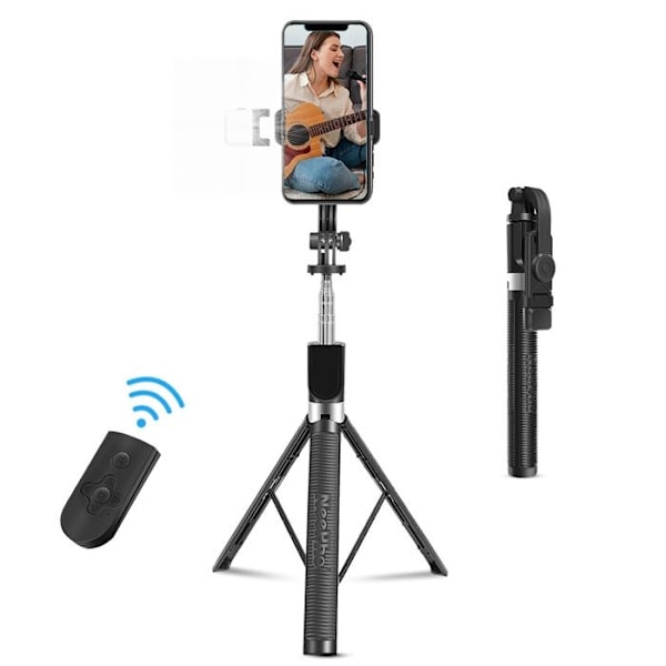 Selfie Stick Stativ - Marsee - 170 cm - Trådlös fjärrkontroll - Fyllnadsljus - Kompakt och lättviktig