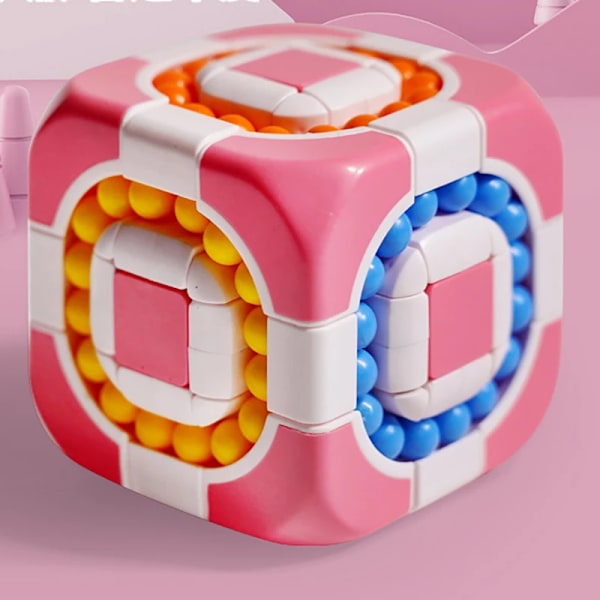 Trestegs Boll Twist Dekomprimerande Tankepussel Magisk Kub Fidget Leksaker Roliga Leksaker Speed Cube Träningsleksak Presentleksaker För Barn Orange