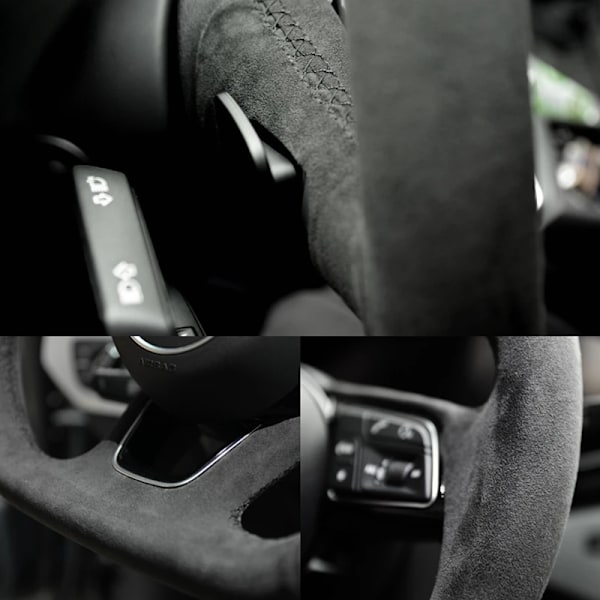 Skräddarsydd rattöverdrag i mocka för Mitsubishi Lancer X 10 2007-2015 Outlander 2006-2013 ASX 2010-2013 Colt