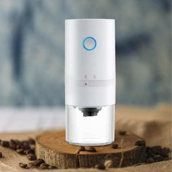 Kaffekvarn Usb-port Enkel One Touch-manövrering Automatisk För Espresso Hem Kök Kontor Vit Perfk19