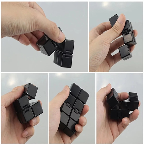 Shengshou 2X2 Crazy Cube 2X2X2 Infinity Cube Oändlig Speed Cube Professionella Pussel Leksaker För Barn Presentleksak black