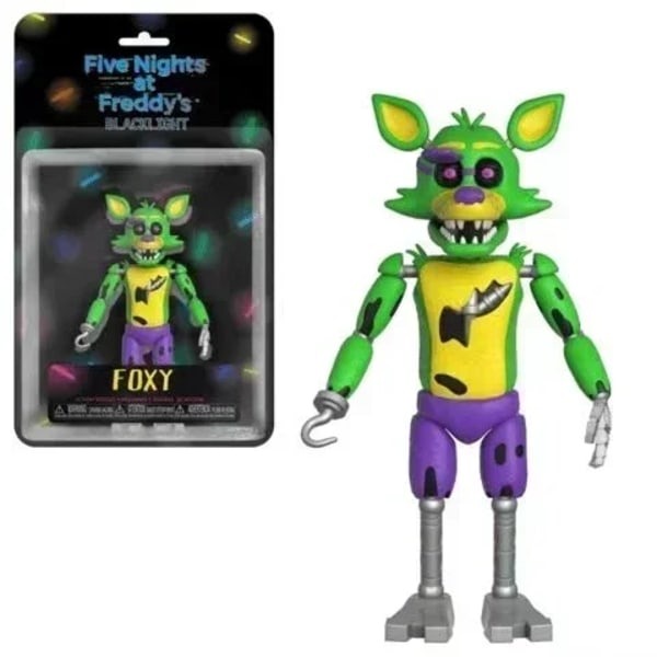 Fem nätter hos Freddy Freddy Fazbear actionfigur PVC mobiltelefon med rörliga leder guldmodell leksakssats byggklossar 20-with box