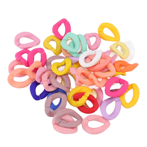 50 stk. kædeled farverigt aftageligt akryl åbent kædeled DIY smykker fremstilling Kædespænde dekoration Solid blandet farve