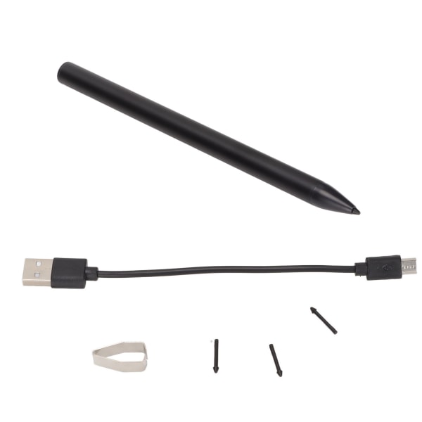 Stylus Pen Magnetic 4096 Levels Trykksugefunksjon Allment anvendelig Nettbrett Kapasitiv Stylus for Surface Black