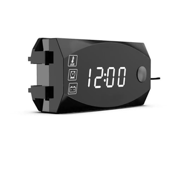 Ddn14274-12V 3 I 1 Digital LED Display Voltmeter Klocka Termometer Indikator Mätare Panelmätare För Bil Motorcykel-Ljus