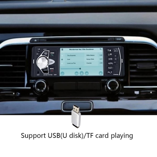 4,1 tums bilstereo HD Bluetooth Handsfree bil MP5-spelare videouppspelning FM-radio Aux TF USB -Abi -Cya