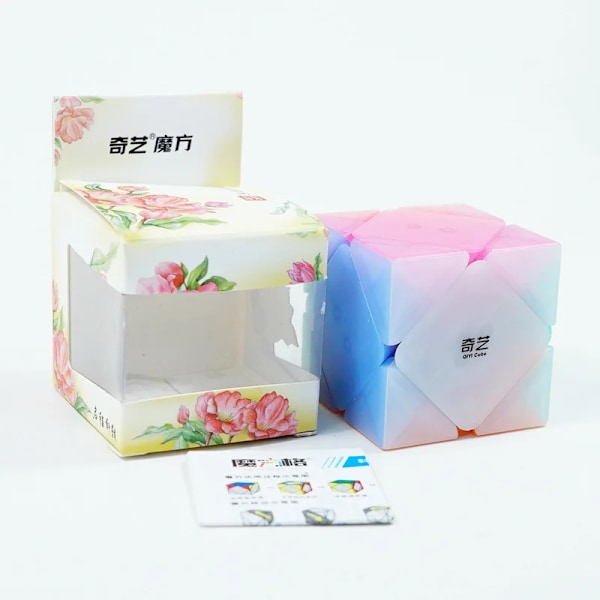 Jelly Färg 2X2 3X3 4X4 5X5 Pyramid Nyckelring Magic Cube Jelly Pedagogisk Cubo Magico Pussel Leksak För Barn Present Skew