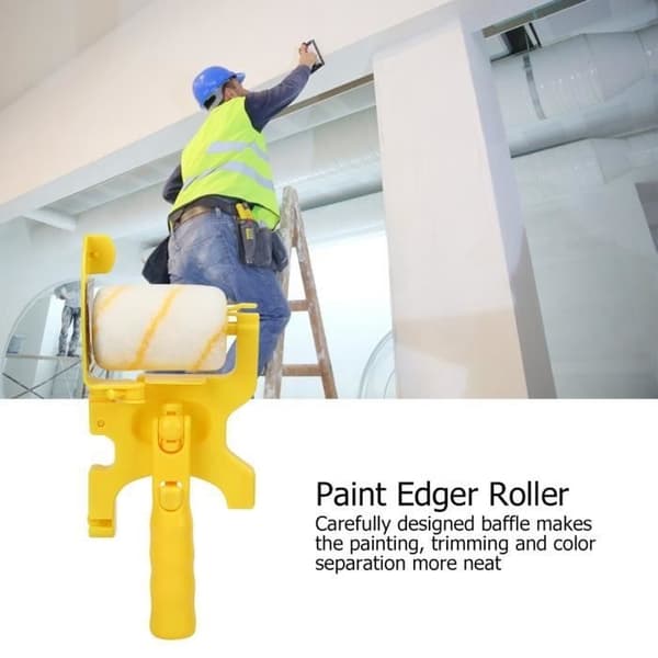 Zerone Kantroller - Målarroller med skärkantsborste - Vit - 30X12X6.4Cm
