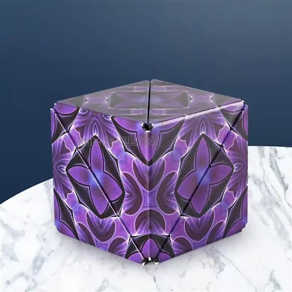 Föränderlig Magnetisk Magisk Kub För Barn Pussel Kub Antistress Leksak Vuxna Cubo Leksaker Förvandlas Till Över 70 Former purple 3
