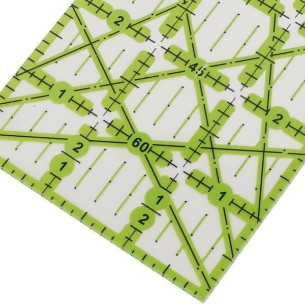Akozon Quiltsabloner Quiltslinjal Akryl Rektangulär Transparent Enkel Användning Sömnadslinjal