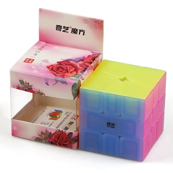 Jelly Color Magic Cube 2X2 3X3 4X4 5X5 Pyramid Nyckelring Speed Cube Pedagogisk Cubo Magico Pussel Leksak För Barn Present SQ1