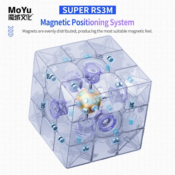 Super Rs3M Maglev 3X3X3 Magnetisk Professionell Speed Cube Rs3M Cube Rs3M Maglev Magic Cube Barnpresenter Fidget Leksaker RS3M Super Maglev